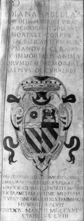 lapide tombale - ambito romano (ultimo quarto sec. XVI, sec. XVIII)